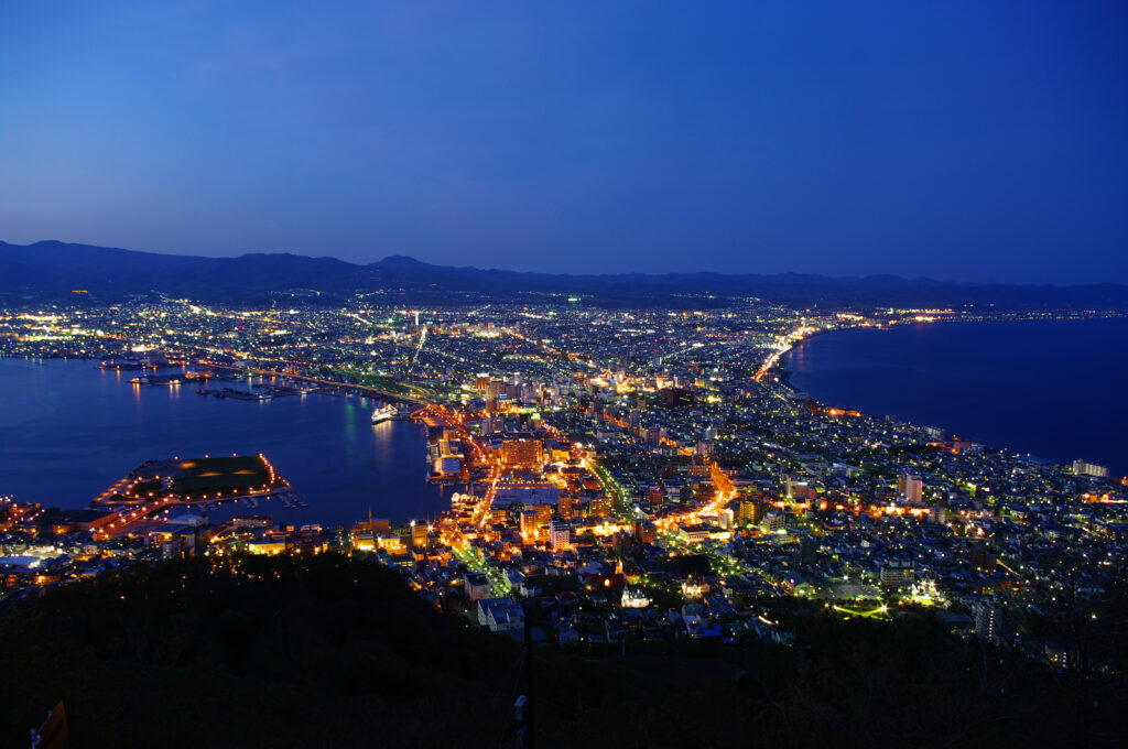 北海道　函館　夜景　ロープウェイ　日本三大夜景